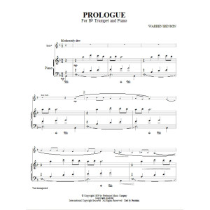 Prologue For Bb Trumpet And Piano