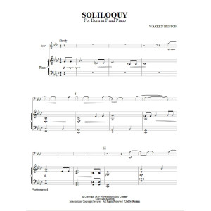 Soliloquy For Horn In F And Piano