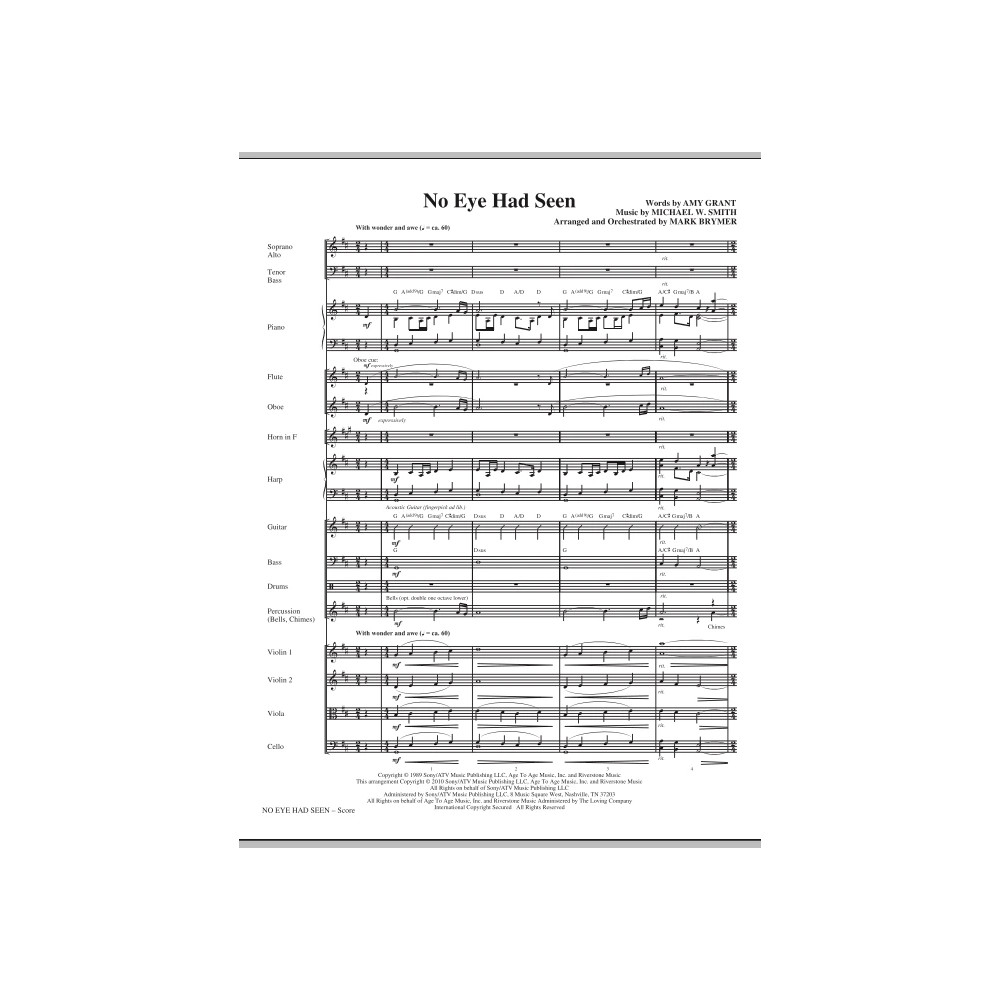 No Eye Had Seen - Full Score