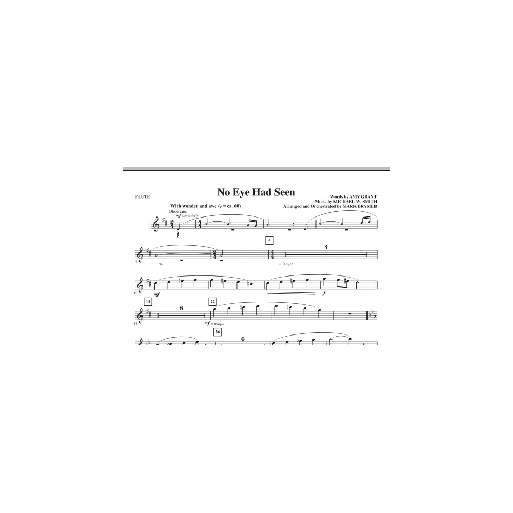 No Eye Had Seen - Flute
