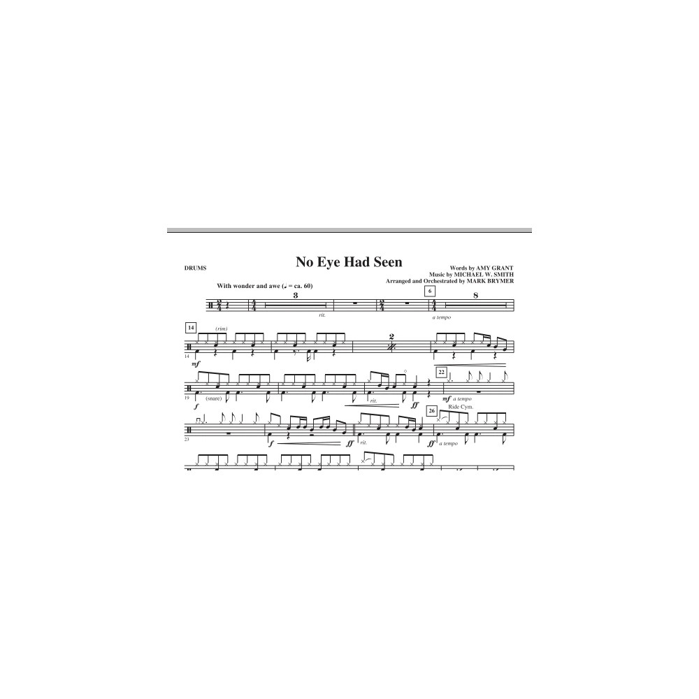 No Eye Had Seen - Drums
