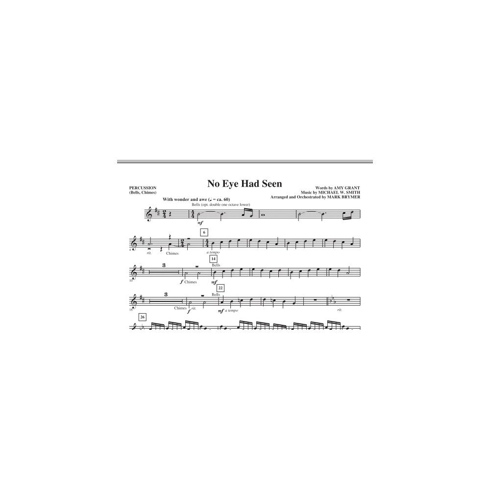 No Eye Had Seen - Percussion