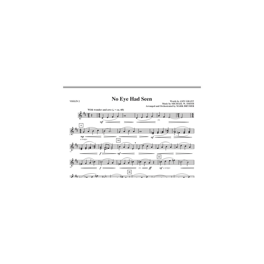 No Eye Had Seen - Violin 2