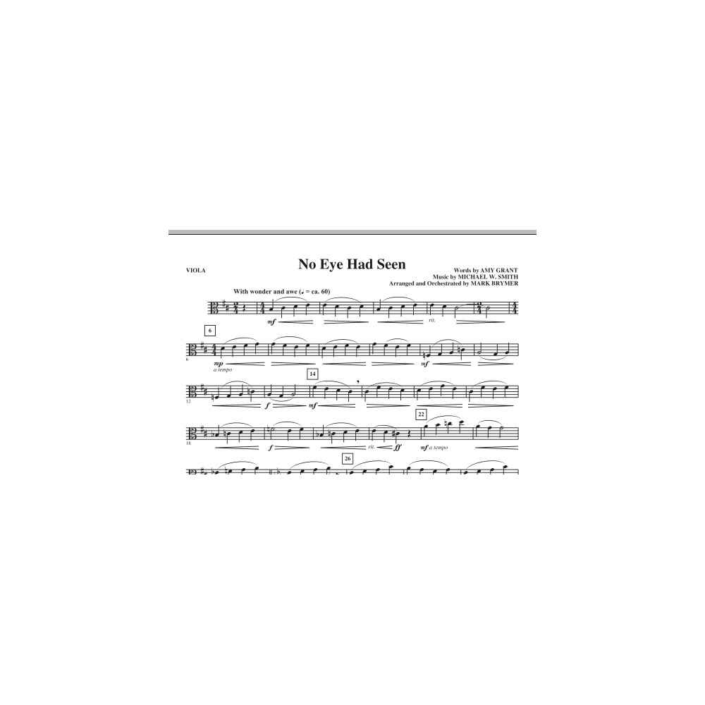 No Eye Had Seen - Viola