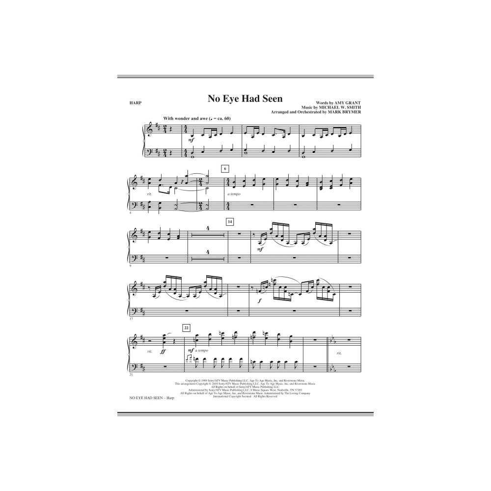No Eye Had Seen - Harp