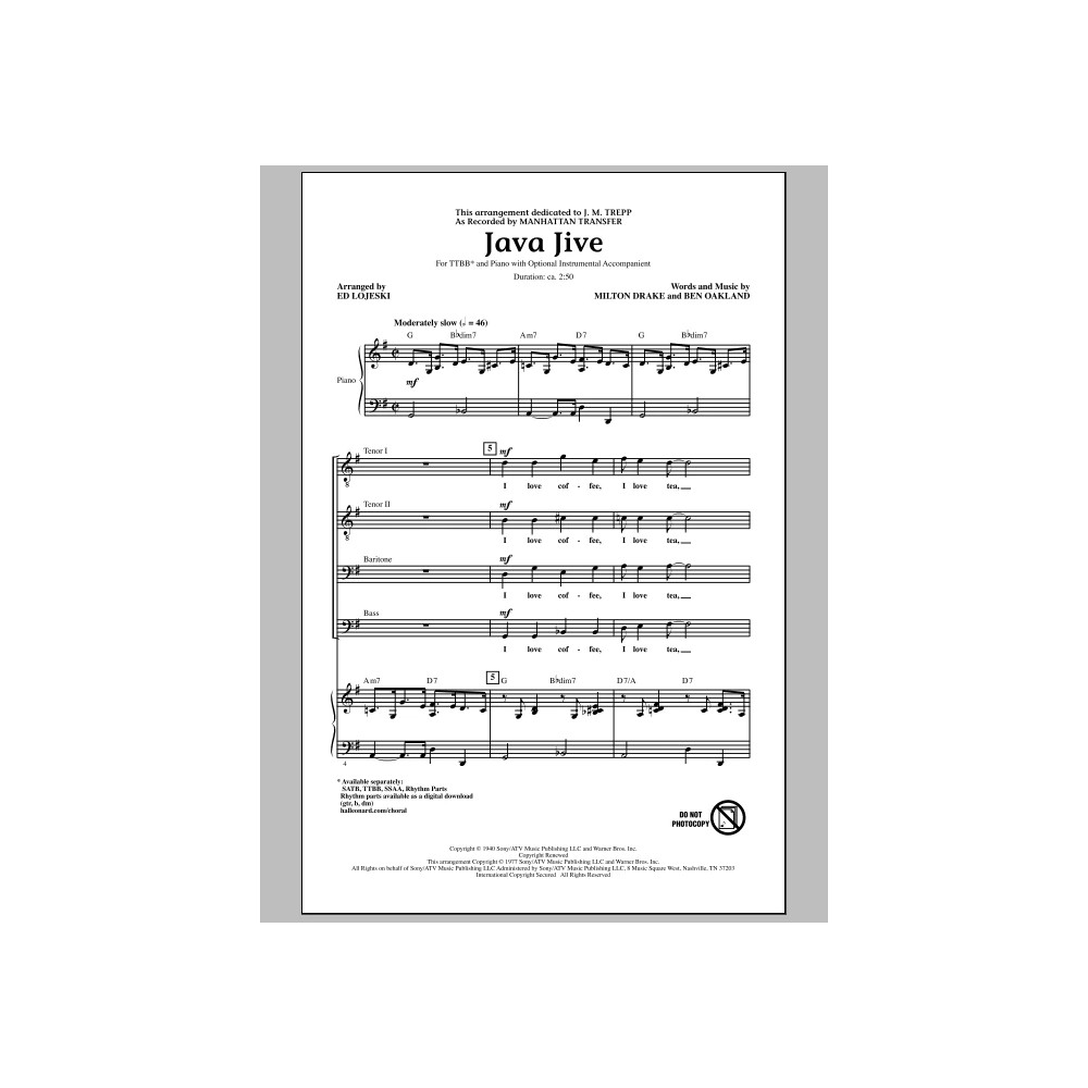 Java Jive (arr. Ed Lojeski)
