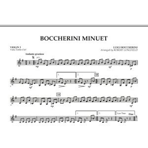 Boccherini Menuett - Violine 3 (Bratschenschlüssel)