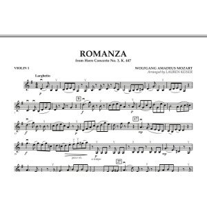 Romanza (from Horn Concerto No. 3, K. 447) - Violin 1