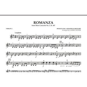 Romanza (from Horn Concerto No. 3, K. 447) - Violin 2