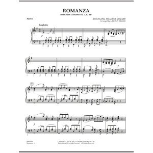 Romanza (from Horn Concerto No. 3, K. 447) - Piano