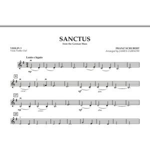 Sanctus (from German Mass) - Violin 3 (Viola Treble Clef)