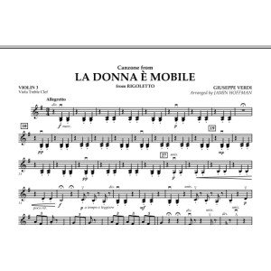 La Donna e Mobile (from Rigoletto) - Violin 3 (Viola Treble Clef)