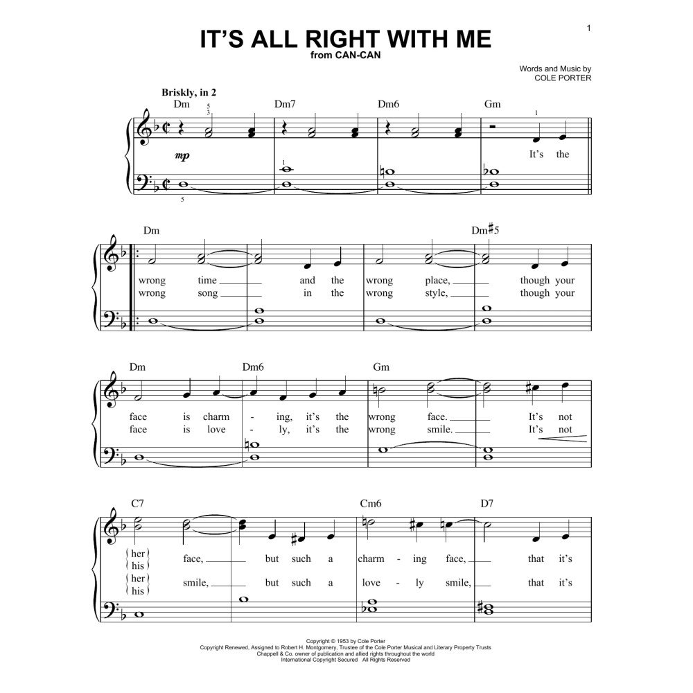 It's All Right With Me
