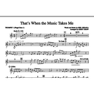 That's When The Music Takes Me - Bb Trumpet 1