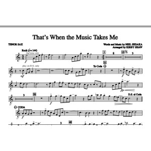 That's When The Music Takes Me - Tenor Sax