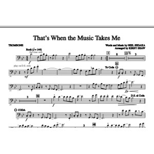 That's When The Music Takes Me - Trombone