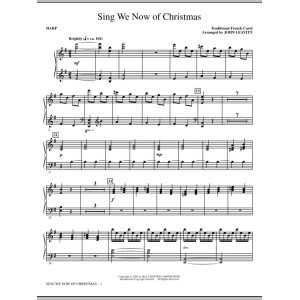 Sing We Now Of Christmas - Harp