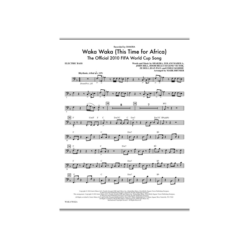 Waka Waka (This Time For Africa) - The Official 2010 FIFA World Cup Song - Bass