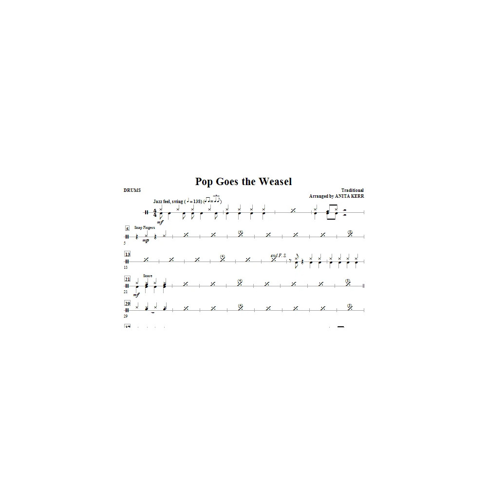 Pop Goes The Weasel - Drums