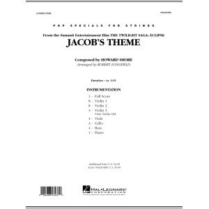 Jacob's Theme (from The Twilight Saga: Eclipse) - Full Score
