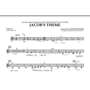 Jacob's Theme (from The Twilight Saga: Eclipse) - Violin 3 (Viola Treble Clef)