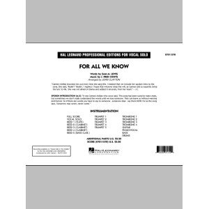 For All We Know - Full Score
