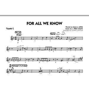 For All We Know - Trumpet 2