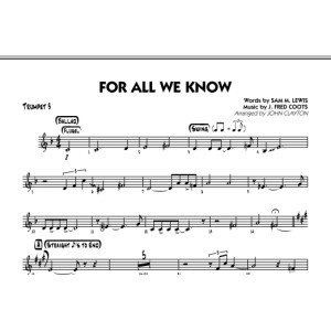 For All We Know - Trompete 3
