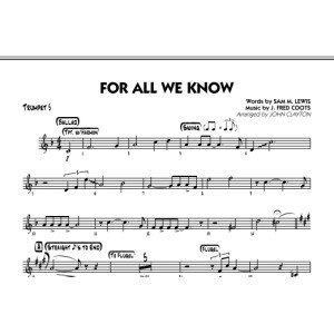 For All We Know - Trompete 5