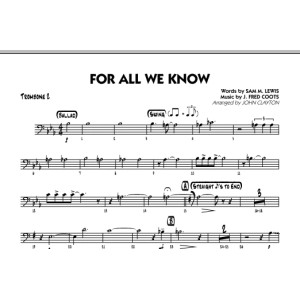 For All We Know - Trombone 2