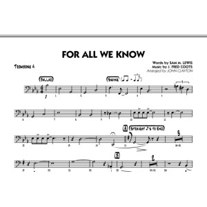 For All We Know - Trombone 4