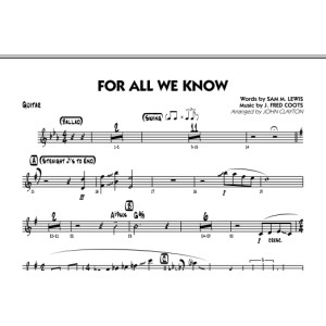 For All We Know - Gitarre