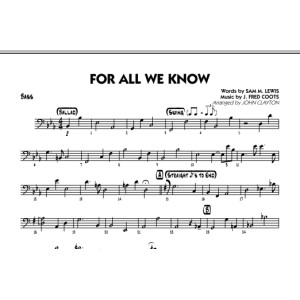 For All We Know - Bass