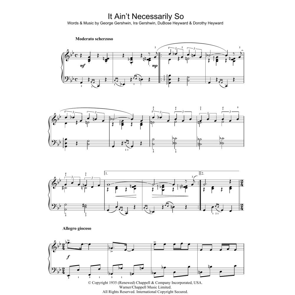 It Ain't Necessarily So (from Porgy And Bess)