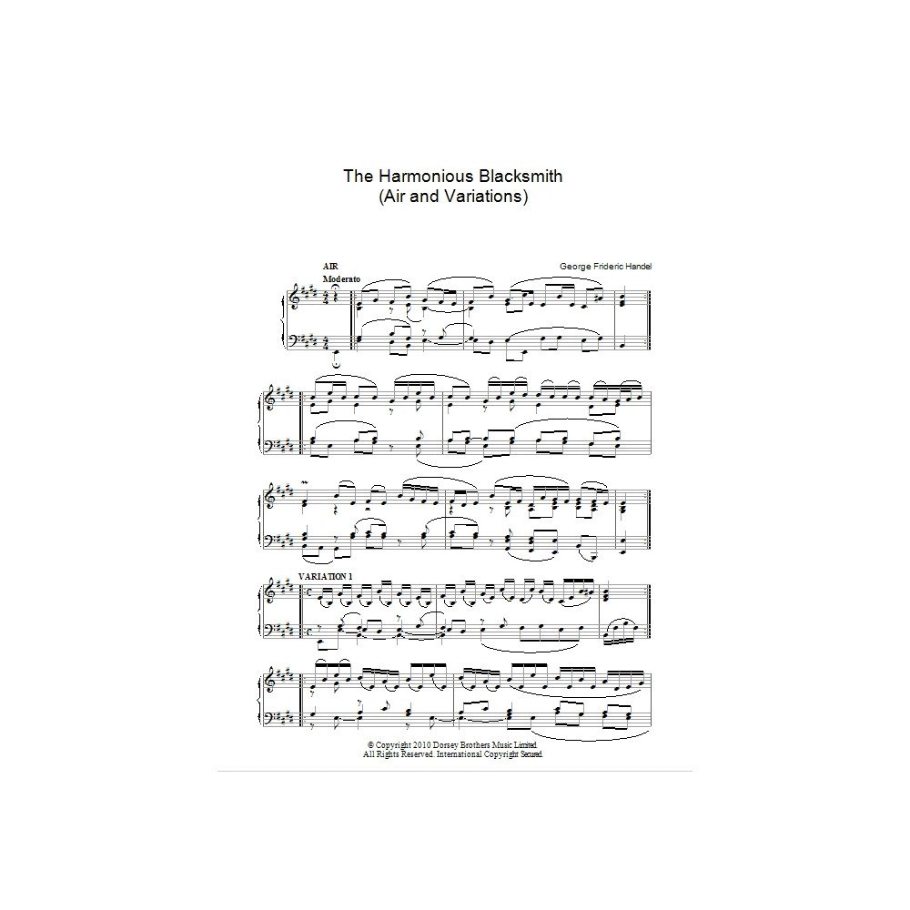 The Harmonious Blacksmith (Air And Variations)