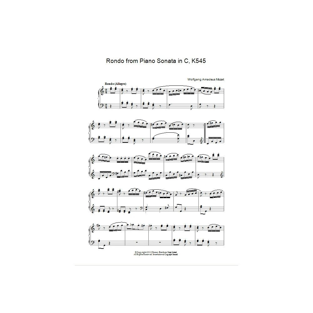 Rondo (from Piano Sonata In C, K545)
