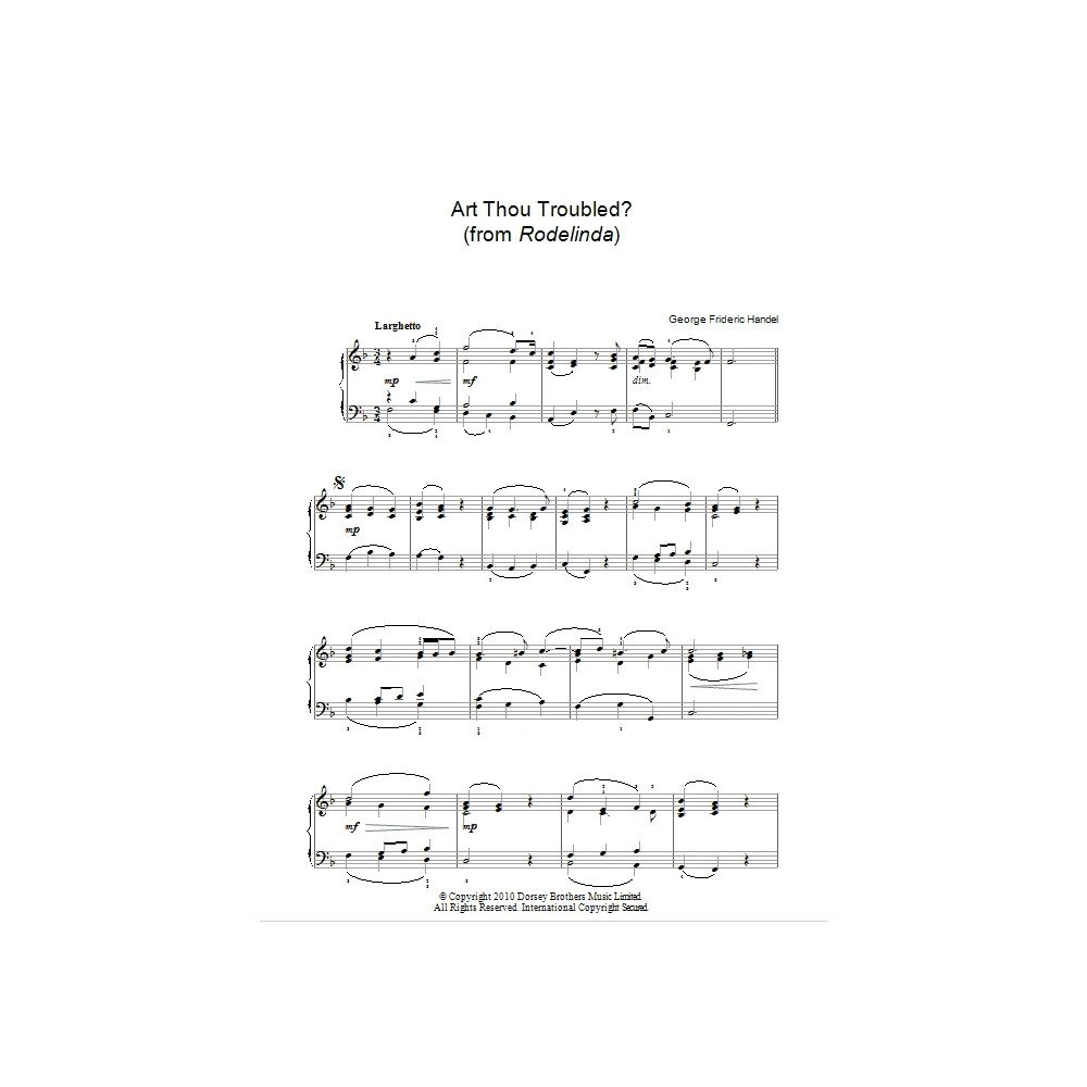 Art Thou Troubled? (from Rodelinda)