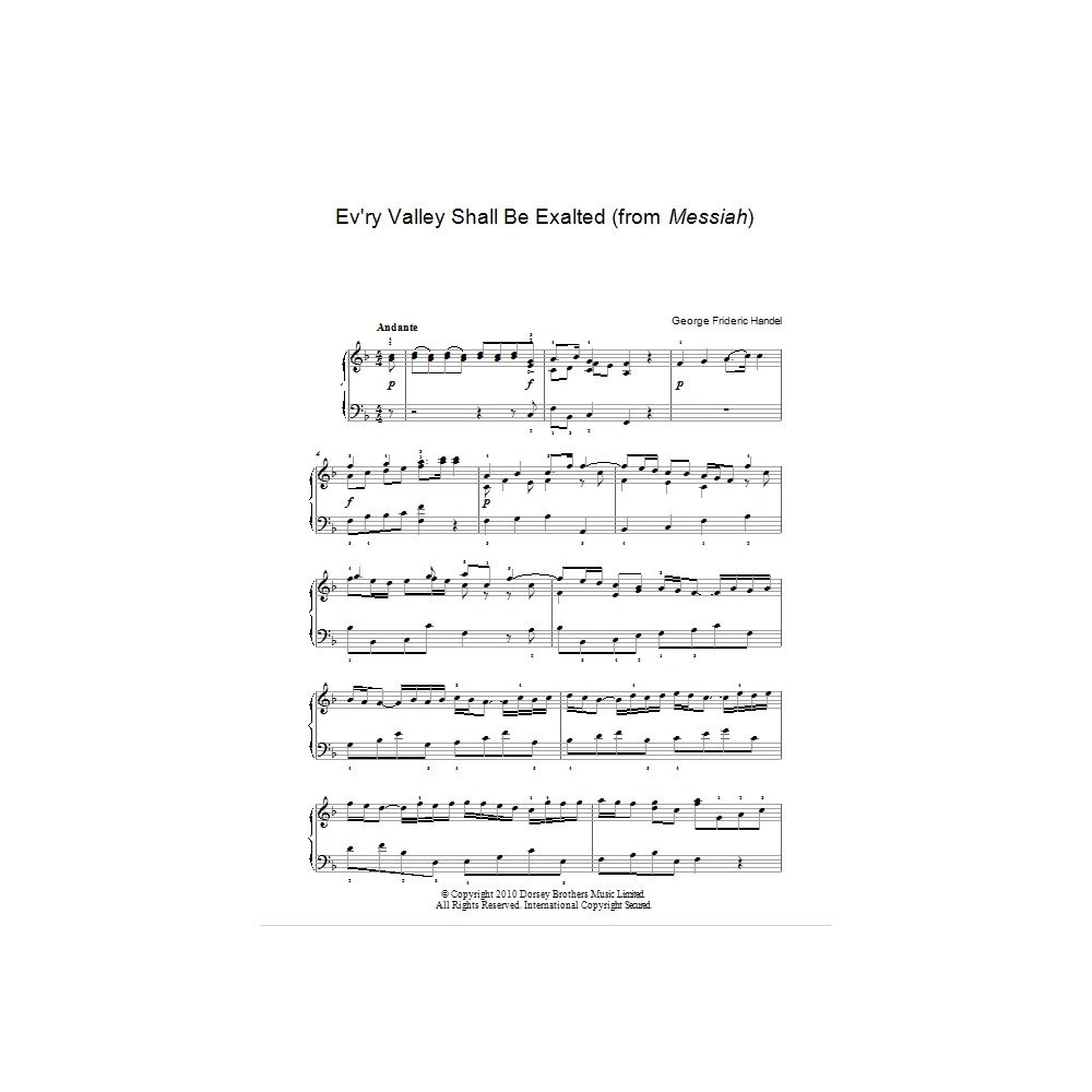 Ev'ry Valley Shall Be Exalted (from Messiah)