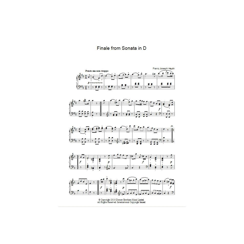 Finale From Sonata In D