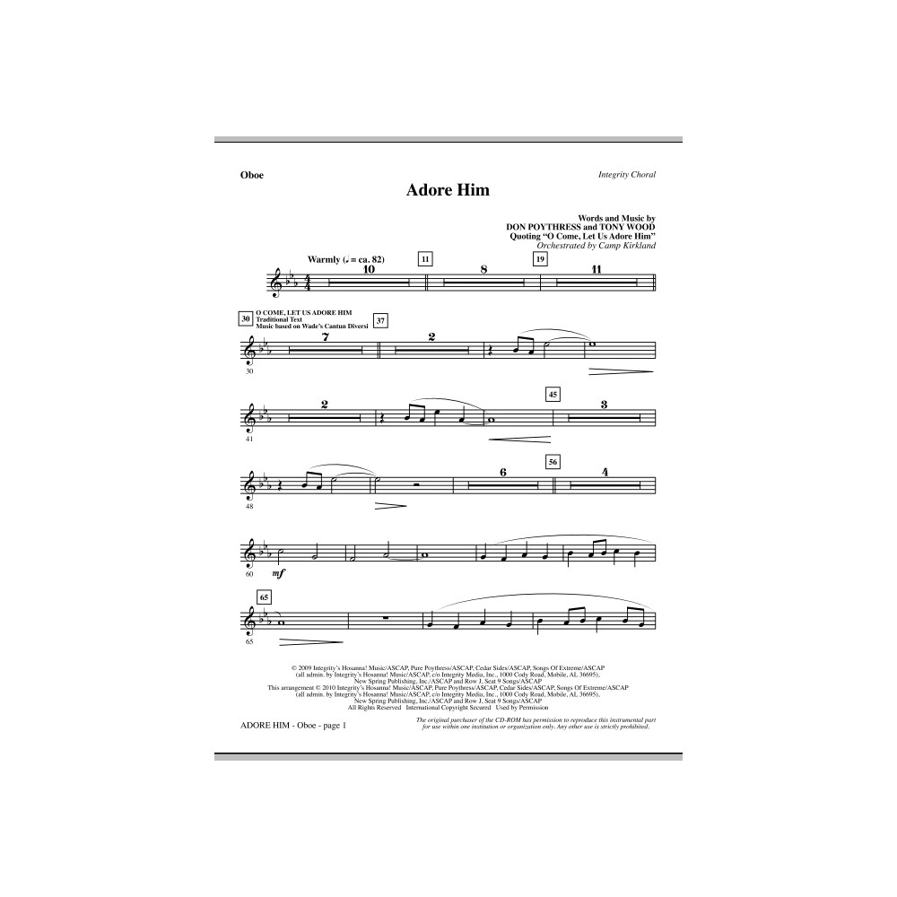 Adore Him - Oboe