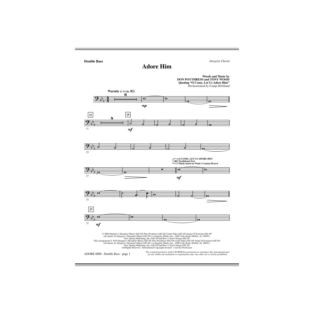 Adore Him - Double Bass