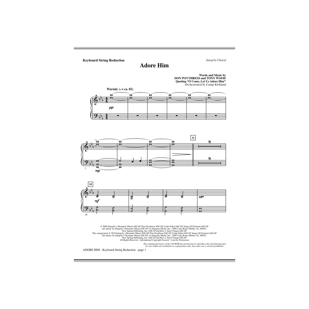 Adore Him - Keyboard String Reduction