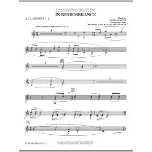 In Remembrance - Eine Klarinette 1,2