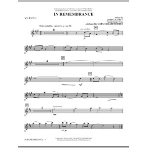 In Remembrance - Violin 1