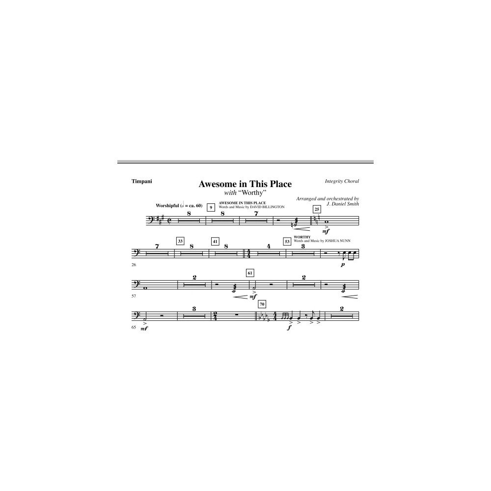 Awesome In This Place (with Worthy) - Timpani