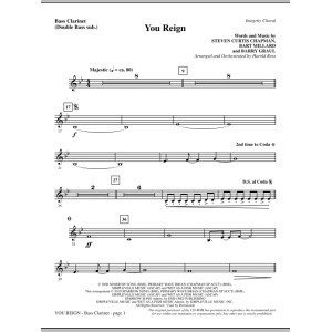 You Reign - Bass Clarinet (sub. dbl bass)