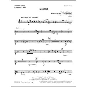 Possible! - Tenor Sax (sub. Tbn 2)
