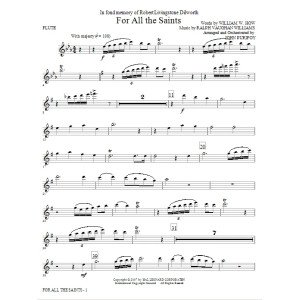 For All The Saints - Flute