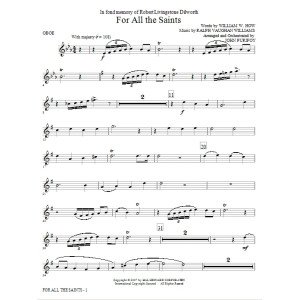For All The Saints - Oboe