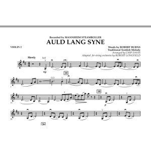 Auld Lang Syne - Violin 2